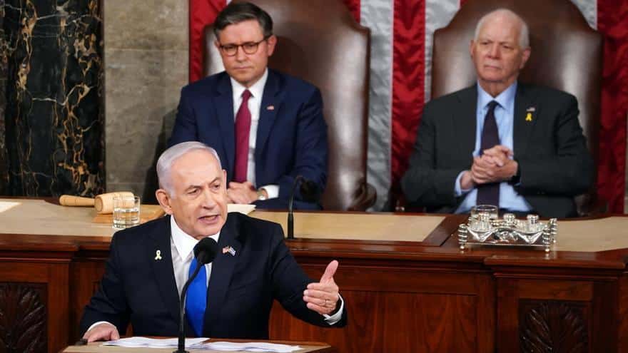 Netanyahu, ante el Congreso estadounidense: "EEUU e Israel deben estar unidos" para ganar