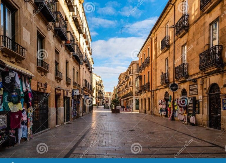 Calle principal de Salamanca en el centro histórico de la ciudad Foto editorial ...