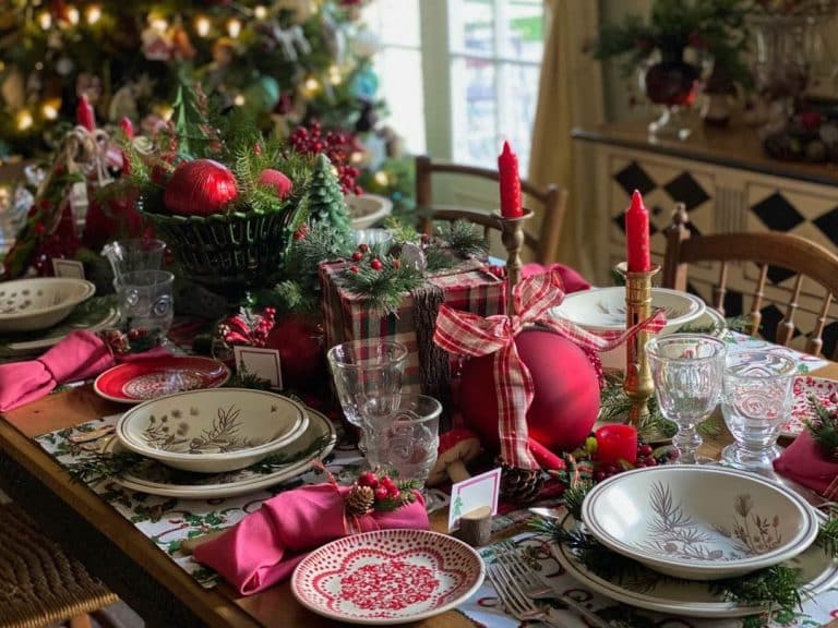 Mesa navideña: una Navidad tradicional y rústica