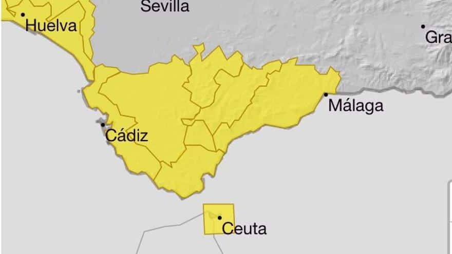 La AEMET activa el aviso amarillo por tormentas en Málaga