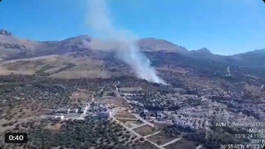 Extinguido el incendio forestal de Periana